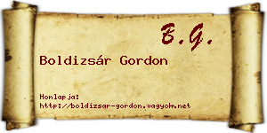 Boldizsár Gordon névjegykártya